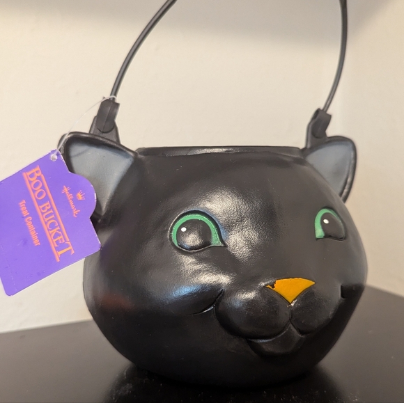 Vintage Hallmark Black Cat Halloween Pail - Picture 3 of 11